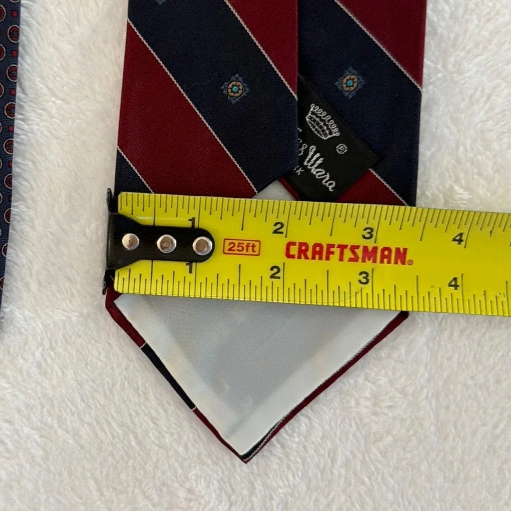 Countess Mara‎ Silk Tie Lot 9 Vintage Leopold Price & Rolle Striped Foulard Mens